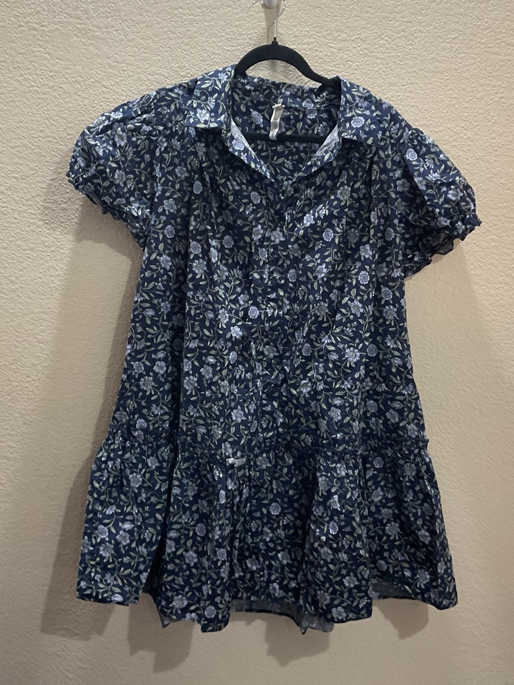 torrid Navy Floral Collared Mini Dress